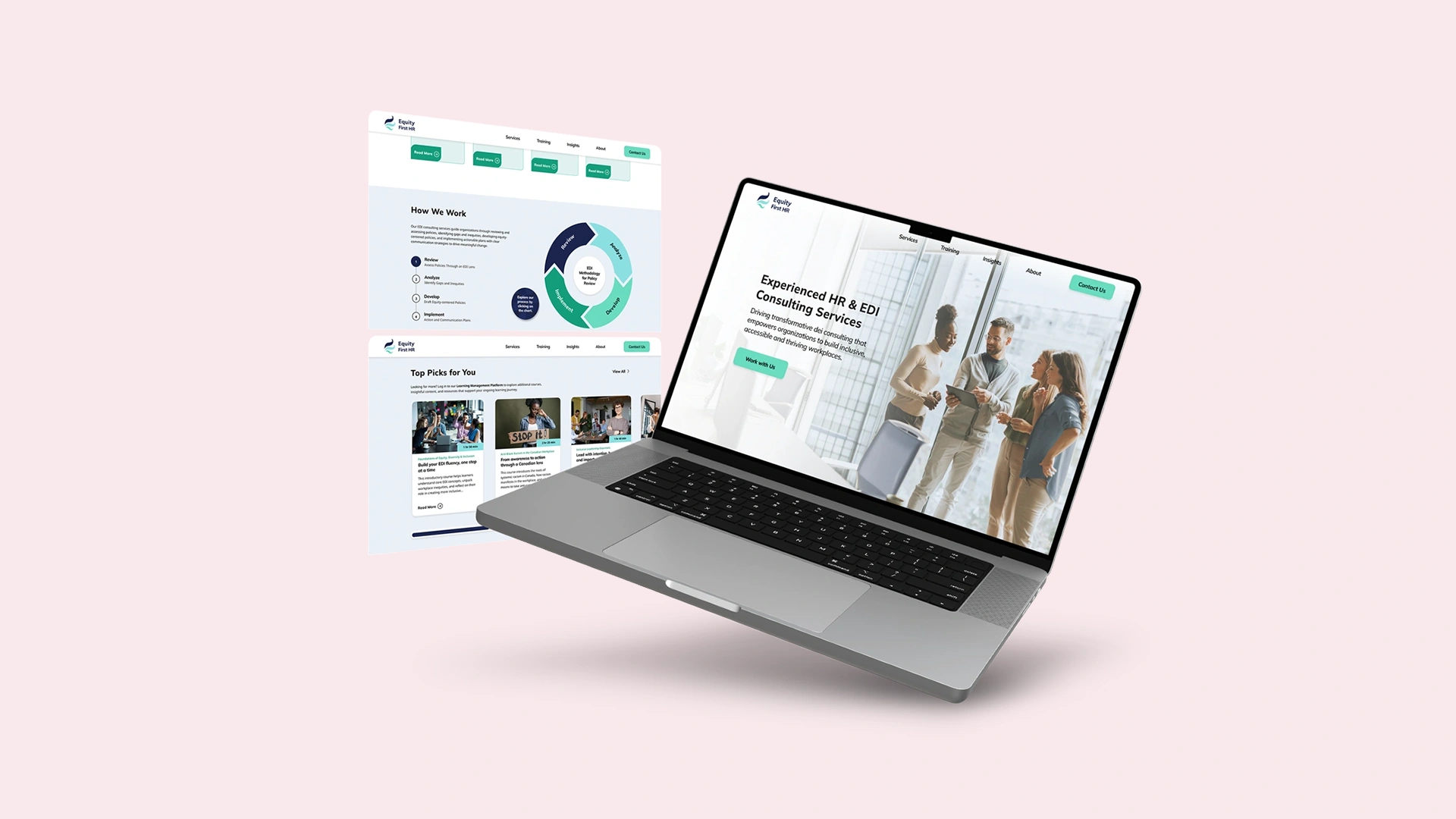 Equity First HR Website Mockup